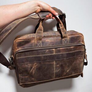 16 Inch Leather briefcases Laptop Messenger Bags for Men and Women